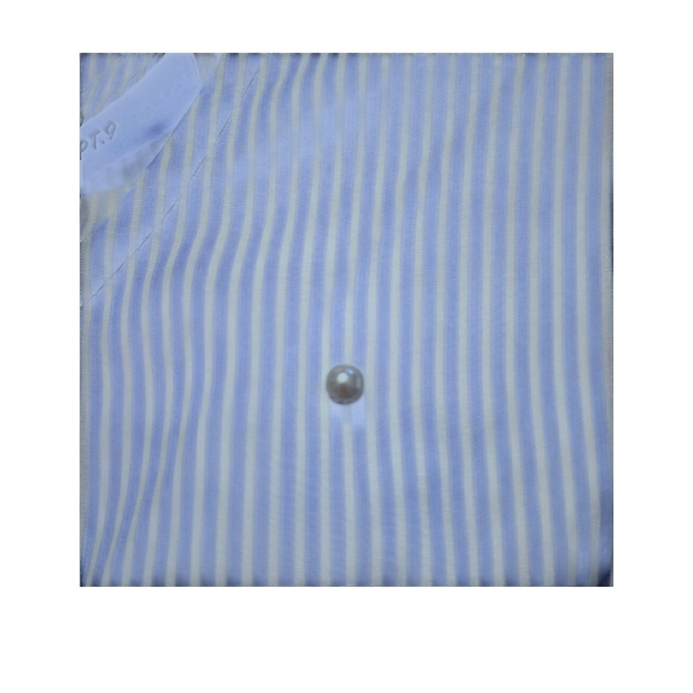 Apt. 9 Blue White Striped Pearl Embellished Bell Sleeve Blouse XS - Picture 9 of 9